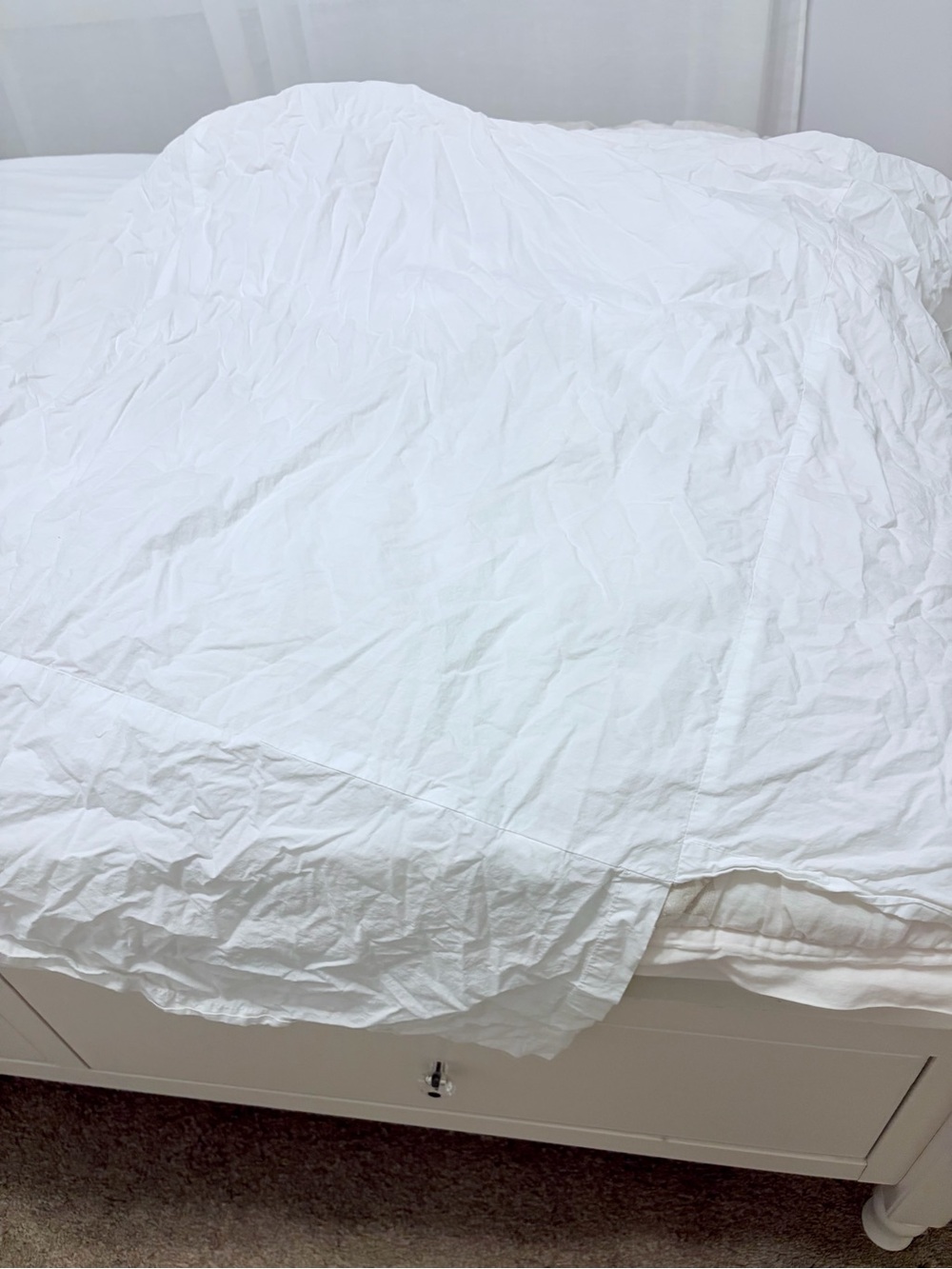 West Elm White Cotton Crib Skirt